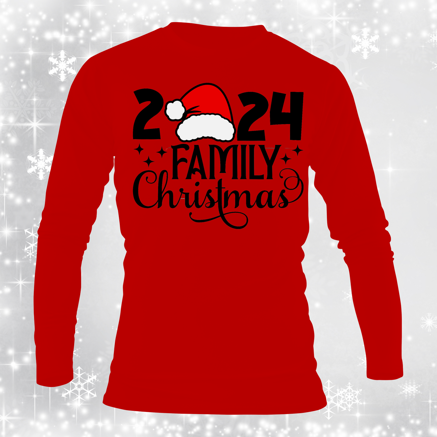 Family Christmas w/ Santa Hat