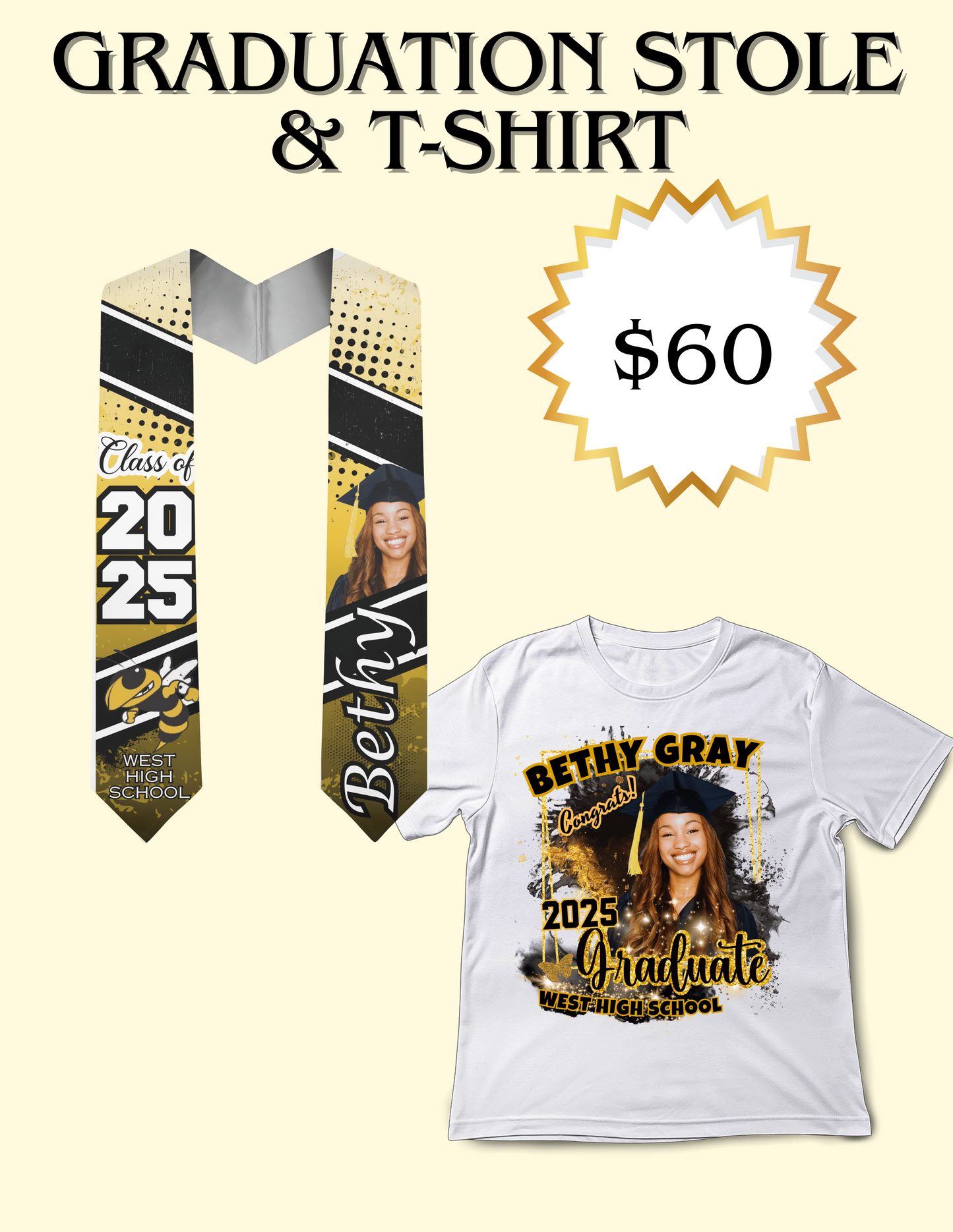 Graduation Stole and T-Shirt