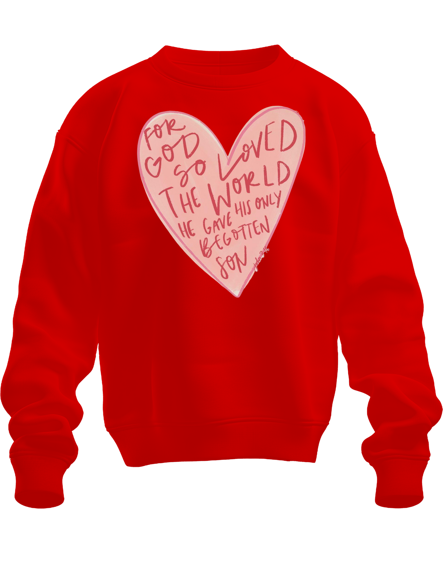 John 3:16 - Pink Heart