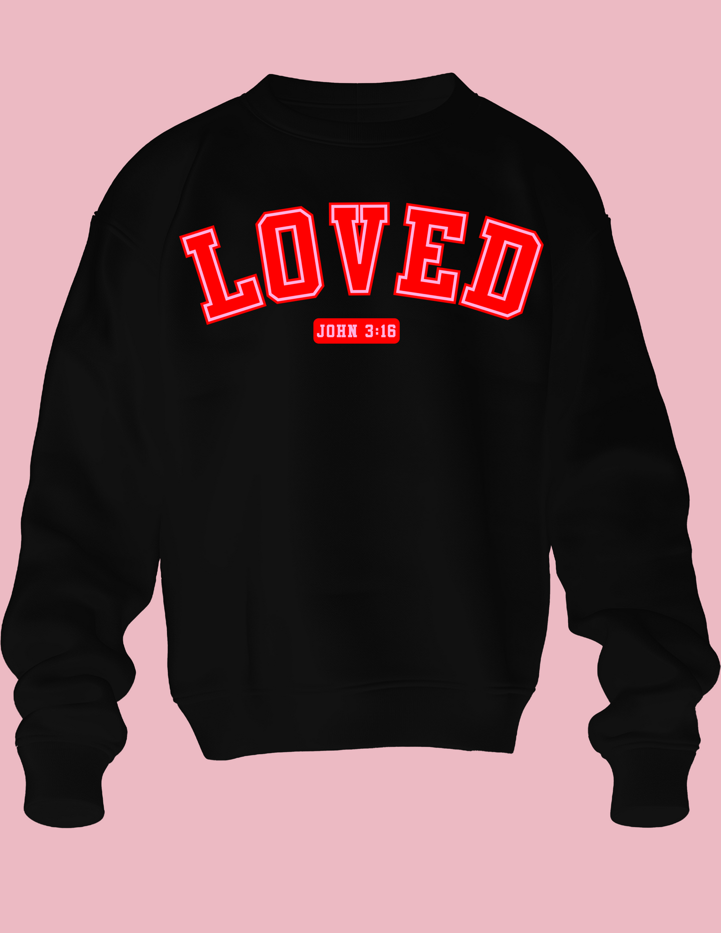 LOVED John 3:16 - Red Letters w/ Pink Outline