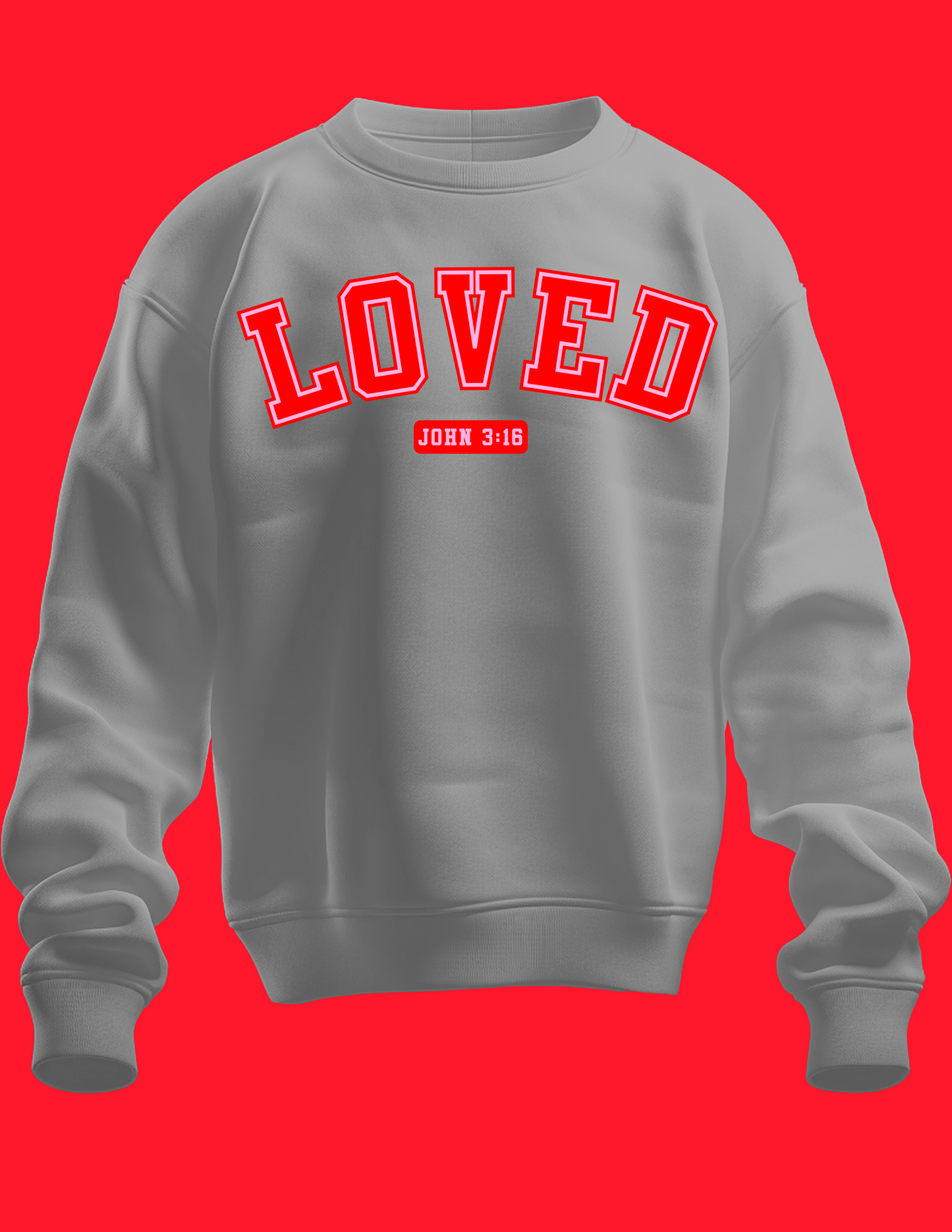 LOVED John 3:16 - Red Letters w/ Pink Outline