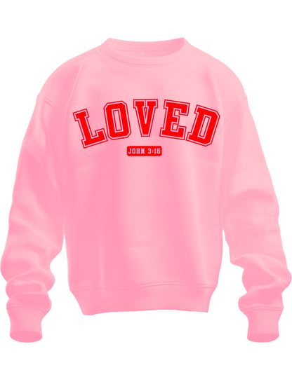 LOVED John 3:16 - Red Letters w/ Pink Outline