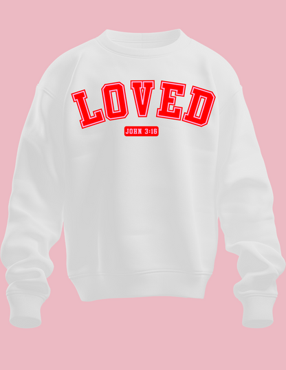 LOVED John 3:16 - Red Letters w/ Pink Outline